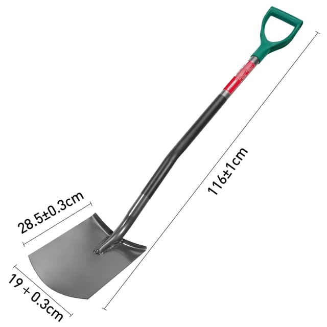 Detalle 2 de HYCHIKA Pala de Jardinería Circular con Mango Curvado 🌱