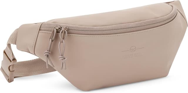Detalle 2 de Johnny Urban Bauchtasche Riley (Beige) – Wasserabweisende Gürteltasche & Crossbody mit flexiblem Gurt