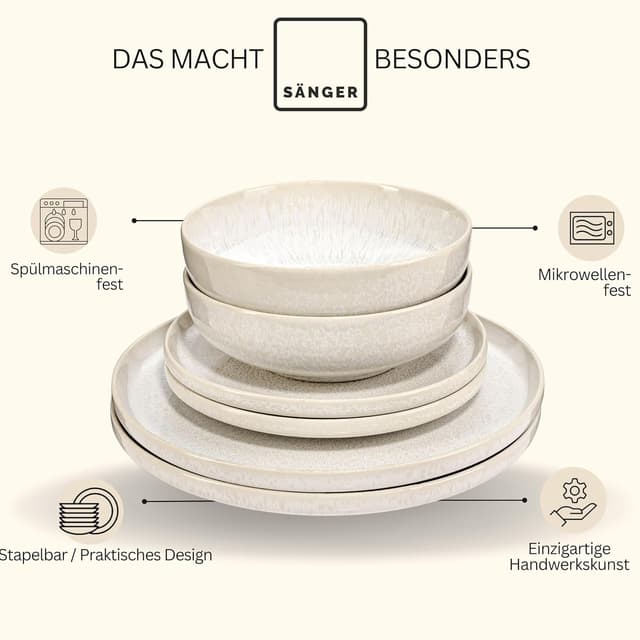 Detalle 2 de SÄNGER Korfu Geschirrset 12-teilig