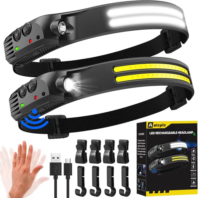 Imagen de Head Torch Rechargeable 2000 Lumens 2‑pack en OfertitasTOP