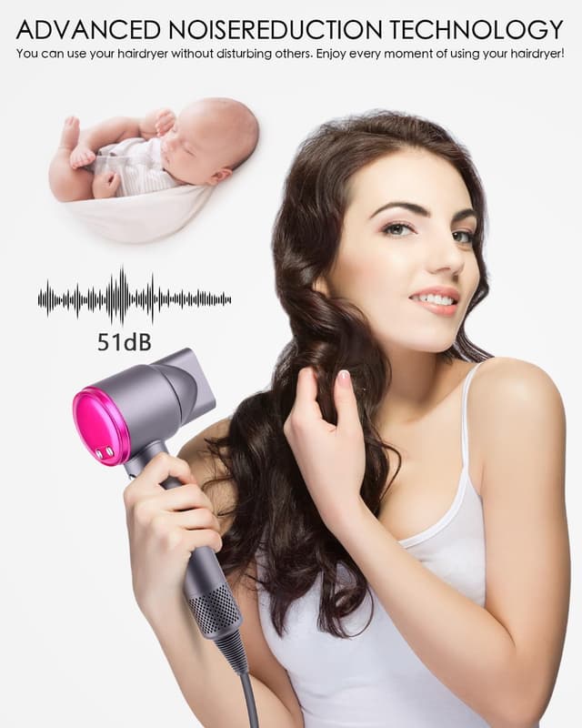 Thumbnail 5 de Nineaccy Hair Dryer 200 Million Ionic