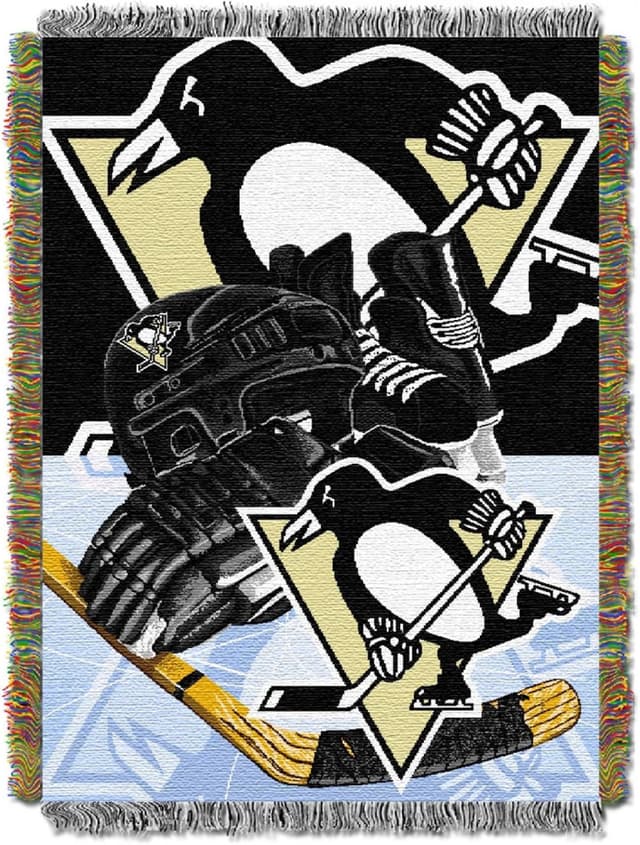 Detalle de Northwest Officially Licensed NHL “Homefield Ice Advantage” Woven Tapestry Throw Blanket, 48" x 60
