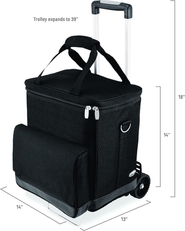 Detalle de Picnic Time NFL Cellar 6-Bottle Wine Carrier & Cooler Tote with Trolley (Unisex-Adult)