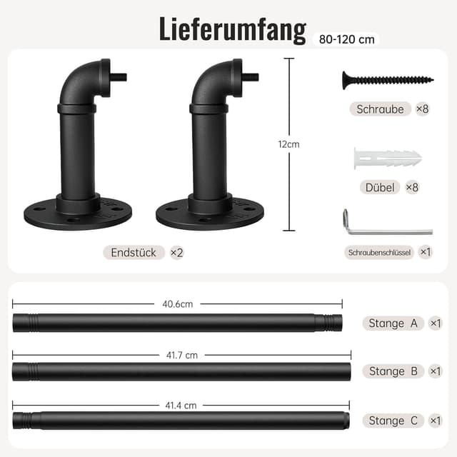 Thumbnail 5 de DEFYNEE tringle rideaux extensible 120 cm
