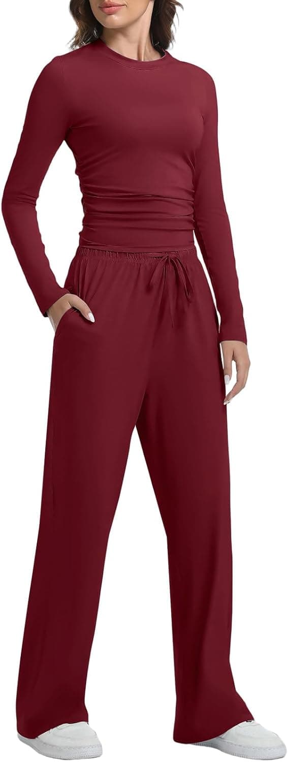 Detalle de 2 Piece Loungewear Wide Leg Set