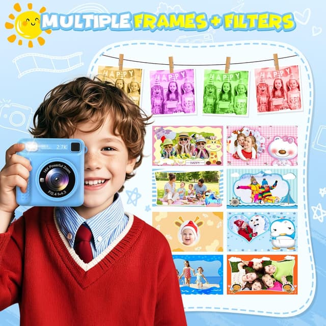 Detalle de LUVTOY Macchina Fotografica Bambini istantanea con stampa termica da 2,4" e 32GB