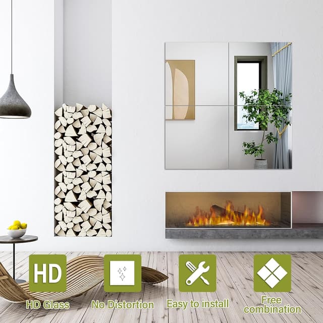 Detalle de Stick On Mirror 4pcs, 30 x 21cm