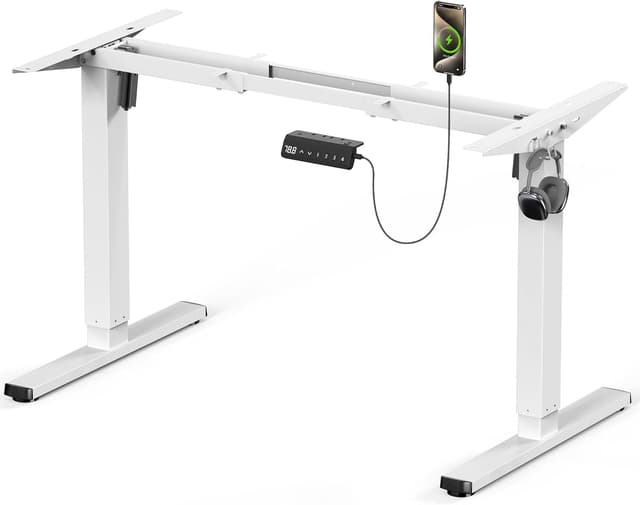 Thumbnail 6 de VOSATRON elektrisch höhenverstellbares Tischgestell mit 2 Motoren, USB-C & Memory-Steuerung (schwarz)