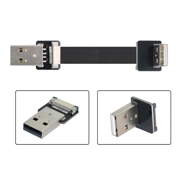 Thumbnail 6 de USB 2.0 Flachkabel 90° (nach oben abgewinkelt) von chenyang – 20 cm Verlängerung/Adapter zum Anschluss