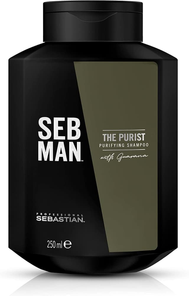 Detalle de Seb Man The Purist Shampoo Antiforfora purificante per cuoio capelluto e capelli grassi, 250 ml