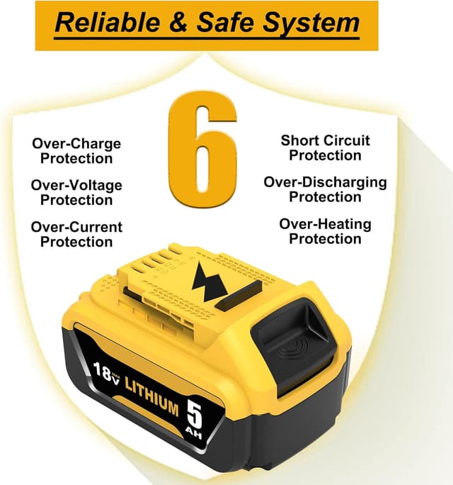 Thumbnail 4 de Dewalt 18V 5000mAh batería repuesto 2 piezas