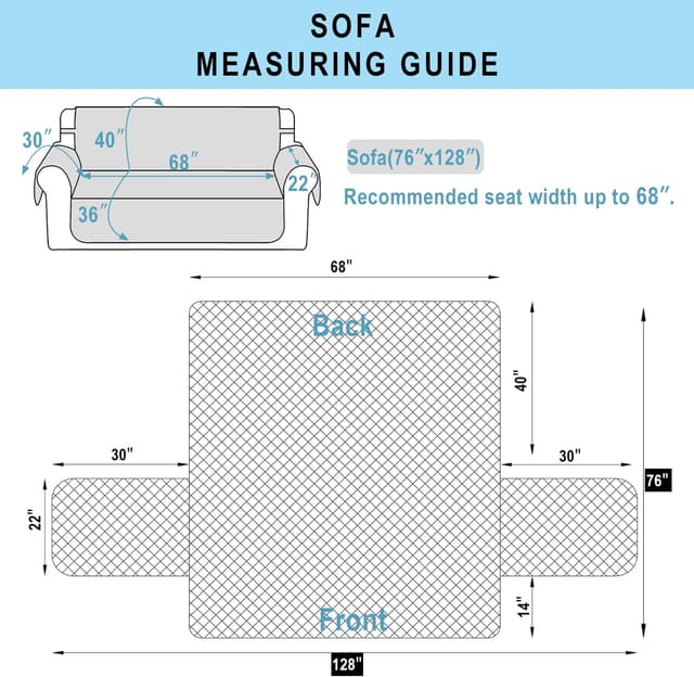 Thumbnail 6 de Luxshare Reversible Couch Cover for 3-Cushion Sofa 🛋