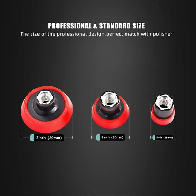 Detalle 2 de SPTA Mini Polierschwamm-Set (32-tlg) mit M14-Adapter für exzentrische Poliermaschinen