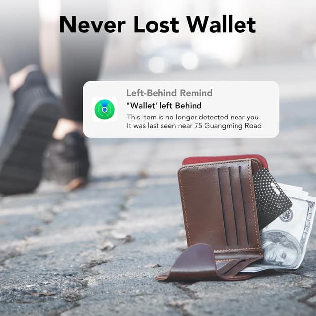 Detalle de TIMU Air Slim Smart Finder Tag — traqueur Bluetooth ultra-fin pour portefeuille (Apple Find My, iOS uniquement)