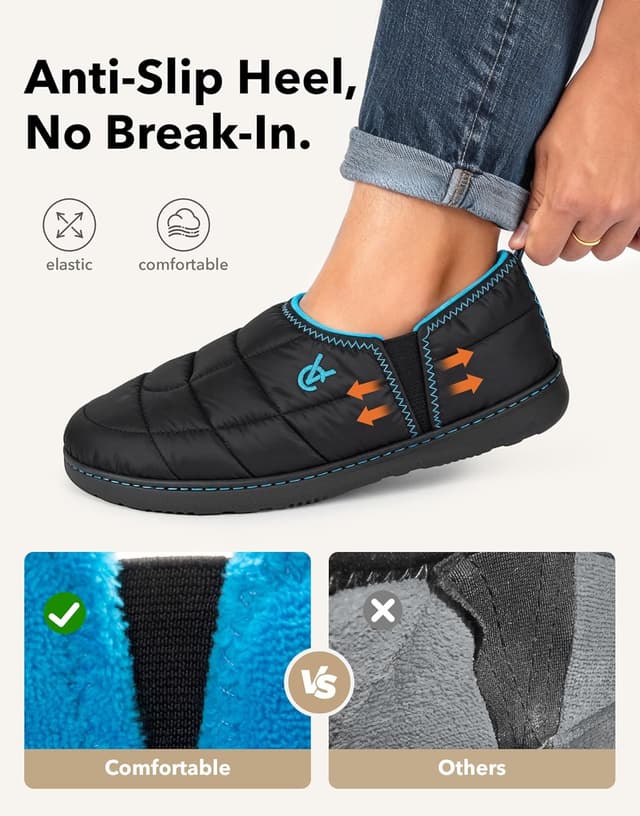 Thumbnail 6 de VeraCosy men’s quilted slippers with elastic gore and anti-skid TPR outsole