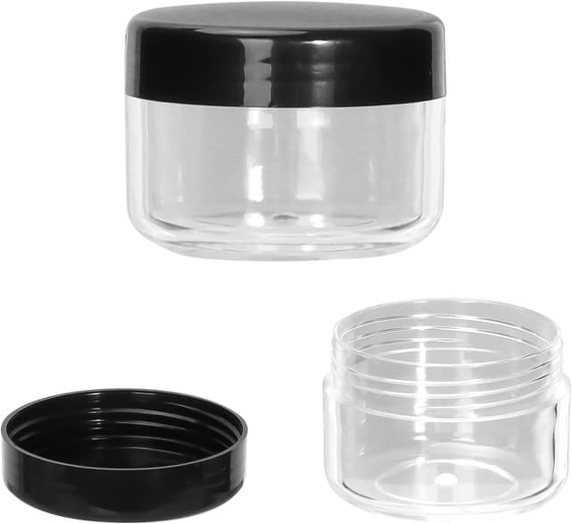 Detalle de SHiZAK 30 Pack Empty Sample Pots (15g/15ml) Plastic Travel Cosmetic Containers in Black