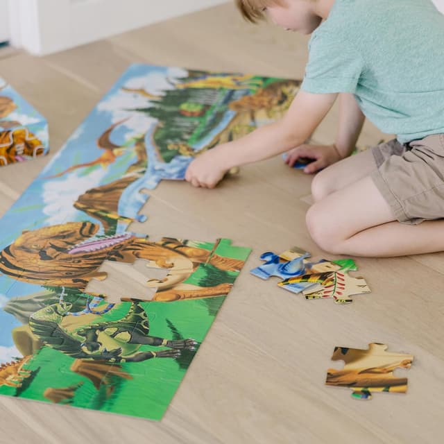 Detalle 2 de Melissa & Doug Land of Dinosaurs 4 ft Puzzle