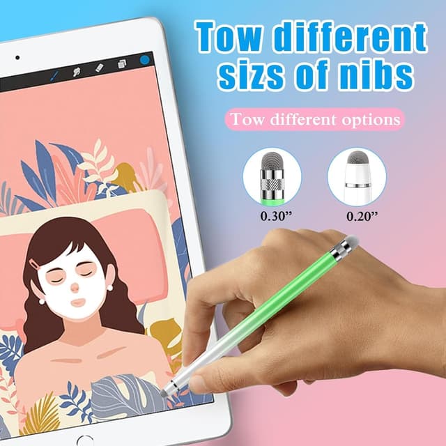 Detalle de Bopomofo Tablet Stift Set (5 Stück) Touchscreen Stylus mit Faserkspitze – universell für iPhone, iPad, Android & Tablets