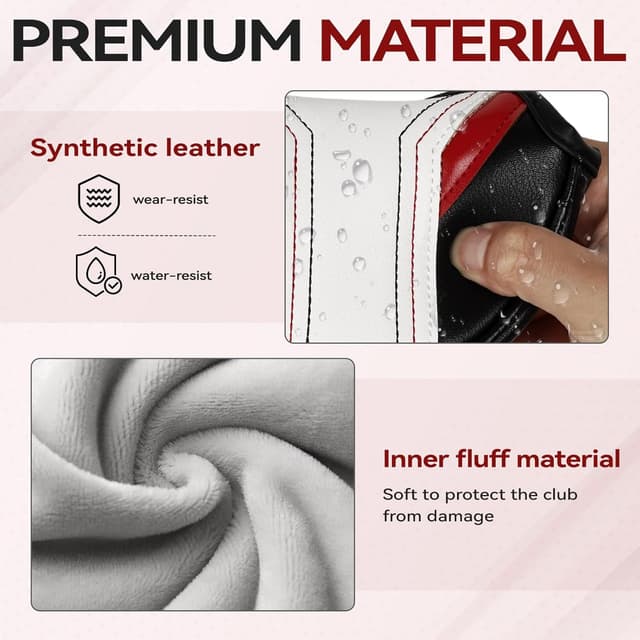 Thumbnail 6 de Golf Club Wood Head Covers PU Leather