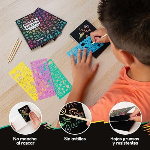 Thumbnail 6 de BONNYCO Cuadernos para Rascar Rainbow 16 Sets