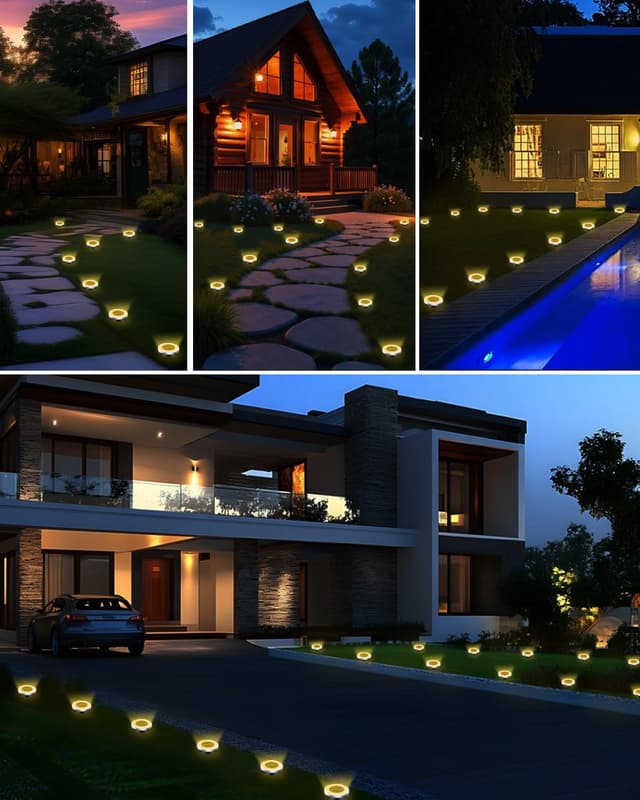 Thumbnail 6 de Bowfar 12er-Set Solar-Bodenleuchten außen mit 8 LEDs, IP65