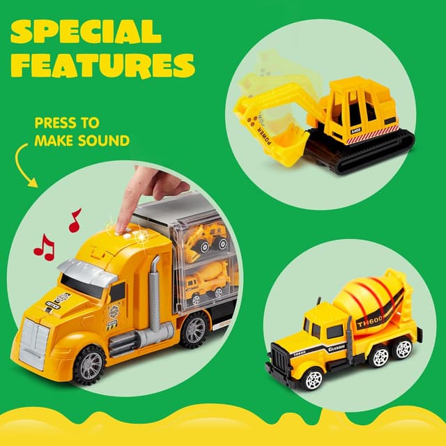 Thumbnail 4 de JOYIN 25-in-1 Construction Truck Set, 24 Pieces 🚚