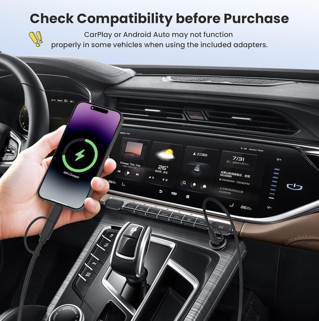 Detalle 2 de Elebase 4-in-1 USB-C Charging Cable (2m) with USB-A/Lightning adapters for AirPods Pro and iPad