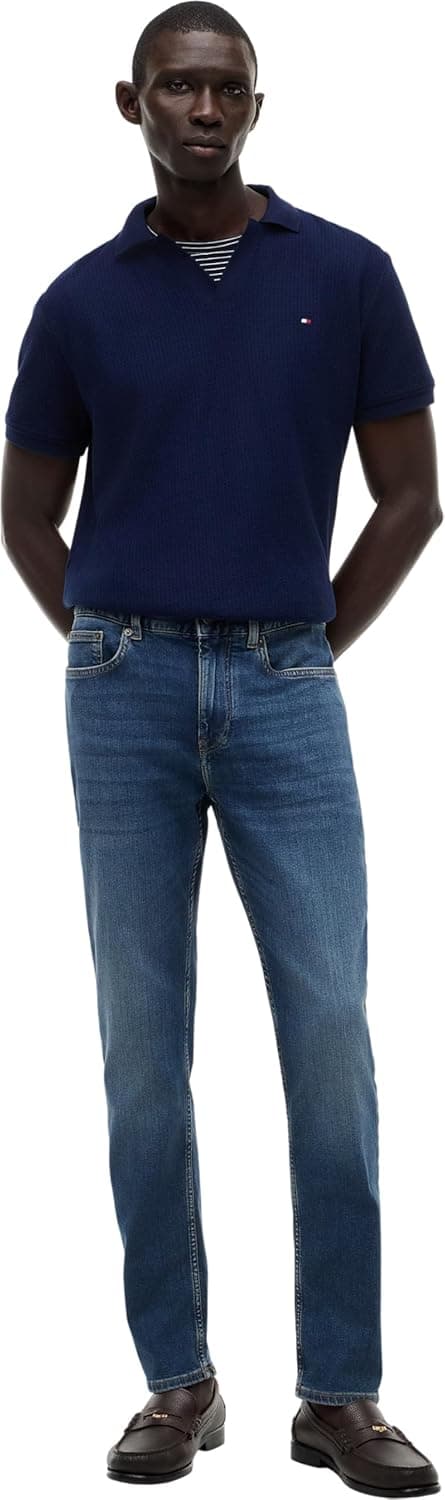 Detalle de Tommy Hilfiger Men’s Bleecker Flex Mohave Indigo Slim Fit Jeans
