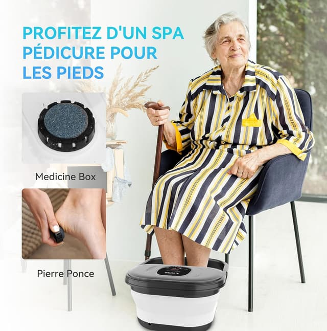 Detalle 2 de CuPiLo Fußbad-Massagegerät Wärmefunktion