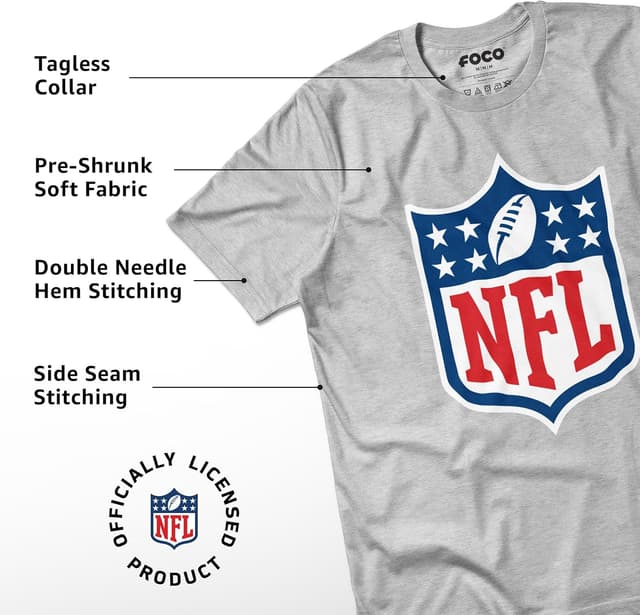 Thumbnail 4 de FOCO NFL Unisex Team Logo Classic Arched Logo T-Shirt (Short Sleeve)