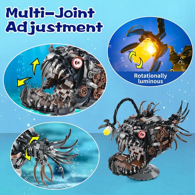 Thumbnail 2 de XITALAXU Mechanical Fish Building Set 1038PCS 🧩