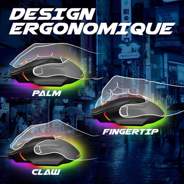 Detalle de Akuma Souris Otaku M05 12800 DPI