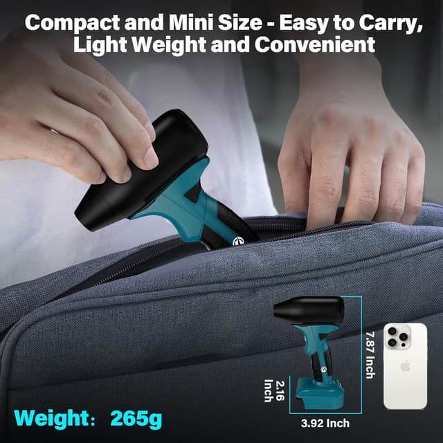 Thumbnail 6 de Makita 18V Li-ion compatible jet dry blower air duster (no battery) – 4 gear adjustable airflow up to 130,000 RPM