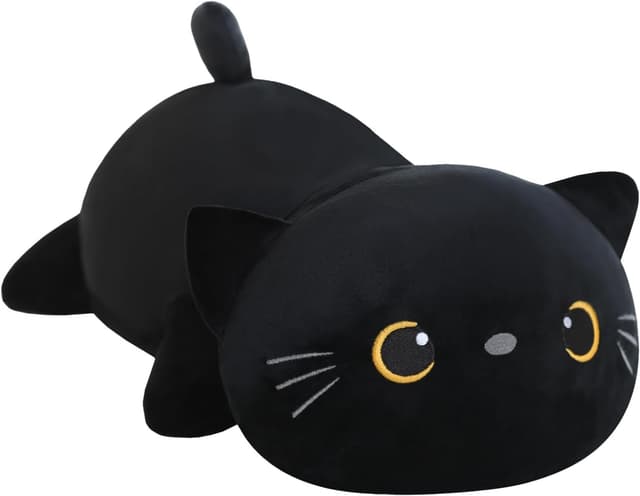 Imagen de SQEQE Beschwerte Schwarze Plüschkatze 25 cm 🐱 en OfertitasTOP