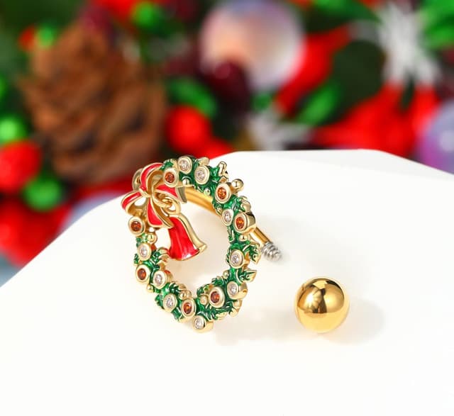 Thumbnail 1 de OUFER barre nombril 14G Christmas Day