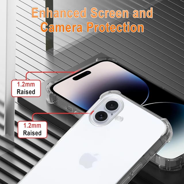 Detalle 1 de Coque XTCASE pour iPhone 16 avec cordon tour de cou en silicone TPU transparent (rose)