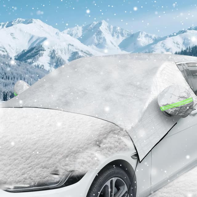 Detalle de Alaoo Copri Parabrezza antighiaccio e antigrandine con corda elastica (145×228 cm)