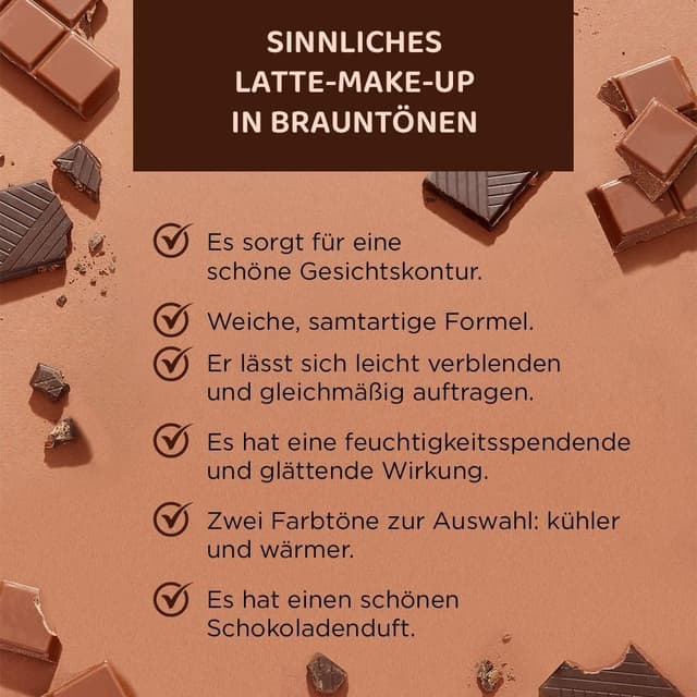 Detalle de Eveline Cosmetics Choco Glamour Cream Bronzer mit Squalan & Vitamin E (30 g)