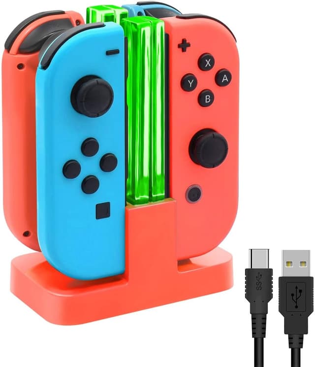 Detalle de FYOUNG Switch Joy-Con Charger with LED Bar for Nintendo Switch/OLED