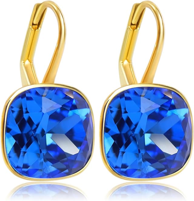 Detalle de NOBEL SCHMUCK Goldene Kristall Ohrringe