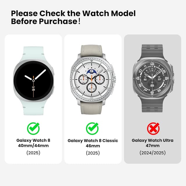 Detalle de Delidigi Braided Stretchy Straps for Samsung Galaxy Watch 8 / 8 Classic (40mm–46mm) — elastic nylon one-click bands