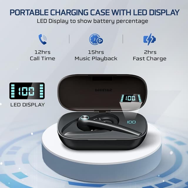 Thumbnail 1 de Philips Bluetooth Earpiece 400mAh Wireless Earbuds