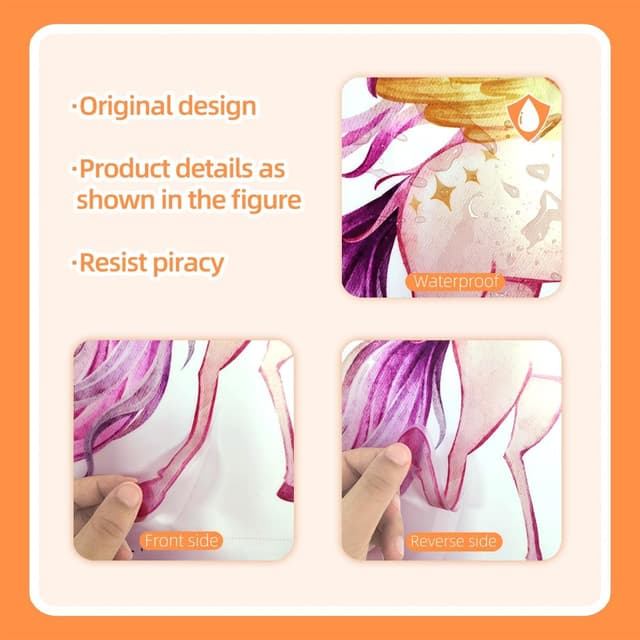 Thumbnail 4 de Wandtattoo Regenbogen Einhorn Groß 2x 30x90 cm