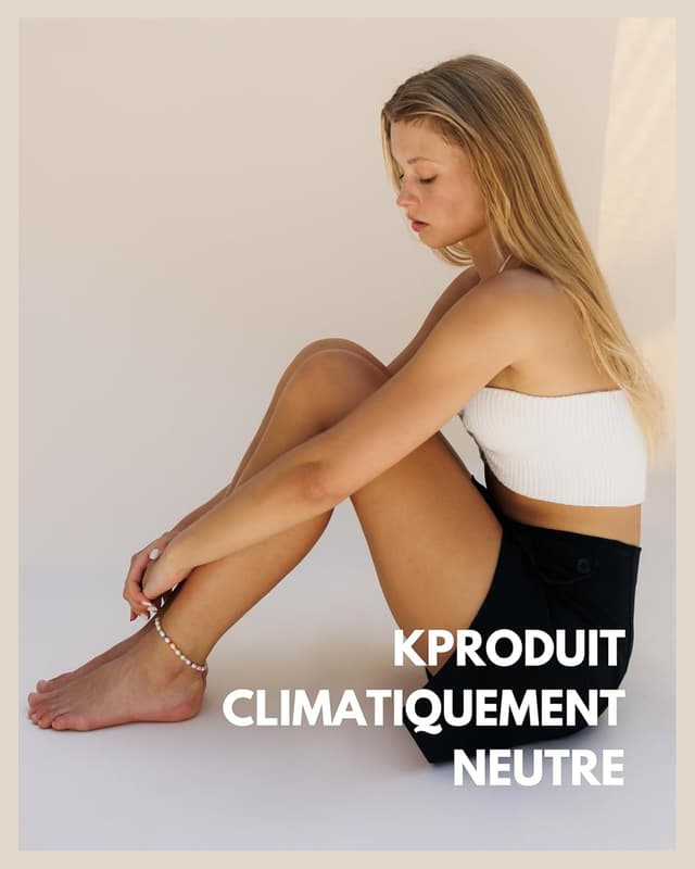 Detalle de GD GOOD.designs EST. 2015 Bracelet de cheville pour femme en perles d’eau douce multicolores, perles 4 mm, fermoir ajustable