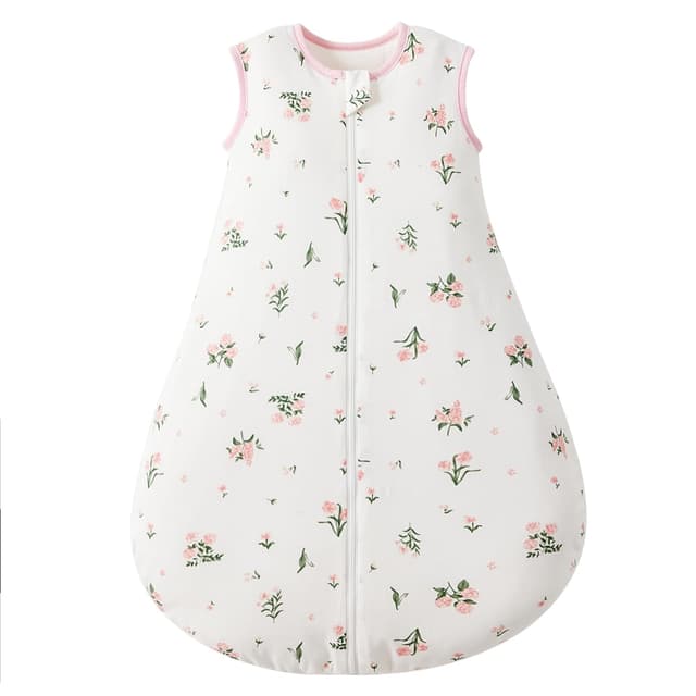 Detalle de Duomiaomiao Baby-Schlafsack Ganzjahres (100 % Baumwolle) 1,5 TOG für Neugeborene