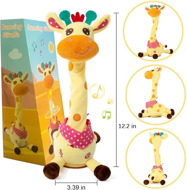 Detalle 2 de Sprechender Giraffen-Kuschel 12,2 Zoll Spielzeug
