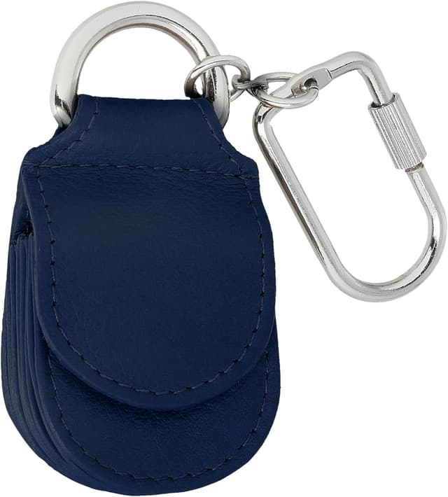 Detalle de MANAGE Schlüsselanhänger aus Leder mit Mini-Geldbörse, Schlüsselring und Karabiner – Unisex Keychain für Autoschlüssel