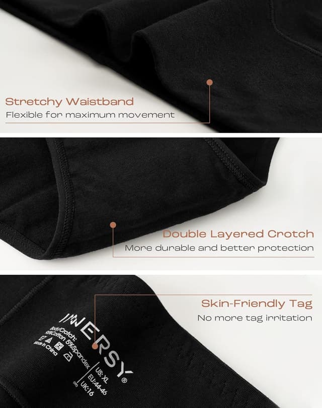 Thumbnail 4 de INNERSY Cotton High-Waist Briefs 4-Pack