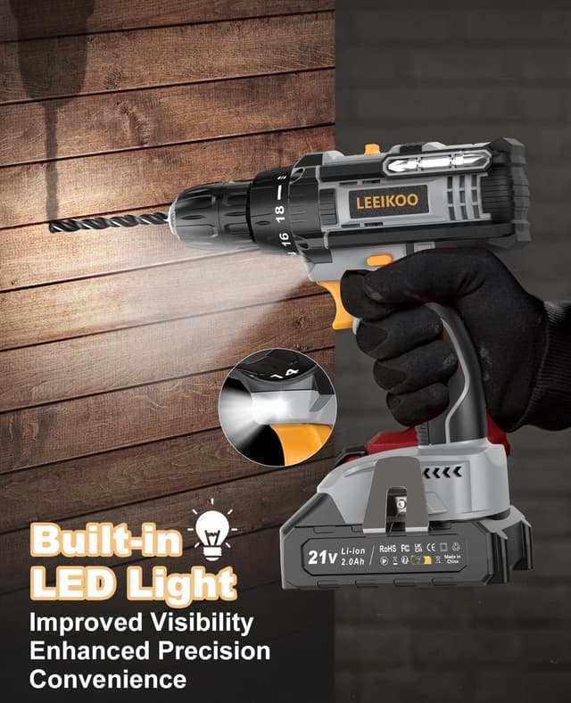 Thumbnail 4 de LEEIKOO Trapano Avvitatore 21V 42N.m