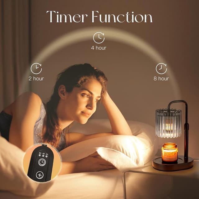 Detalle de Candeldo candle warmer lamp with timer, dimmer and height adjustment